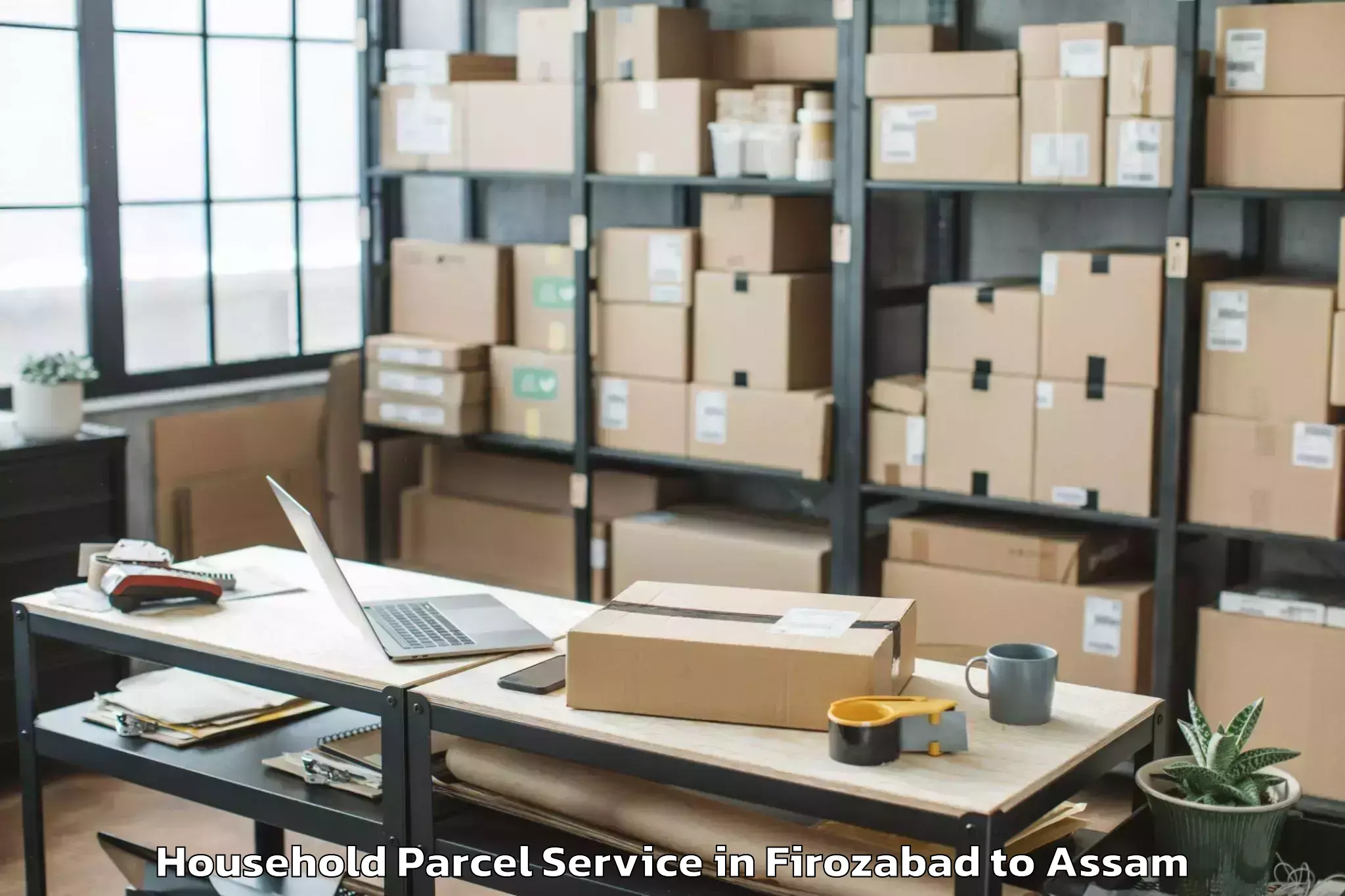 Easy Firozabad to Goshaingaon Household Parcel Booking